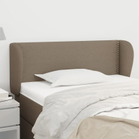 Produktbild för Sänggavel med kanter taupe 103x23x78/88 cm tyg