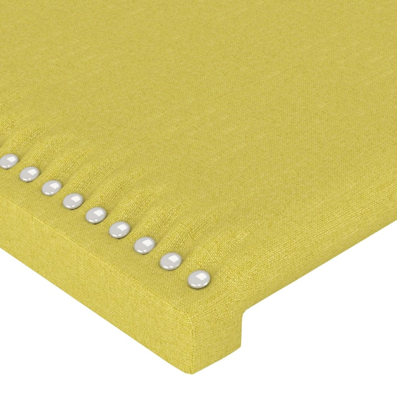 Produktbild för Sänggavel med kanter grön 103x23x78/88 cm tyg