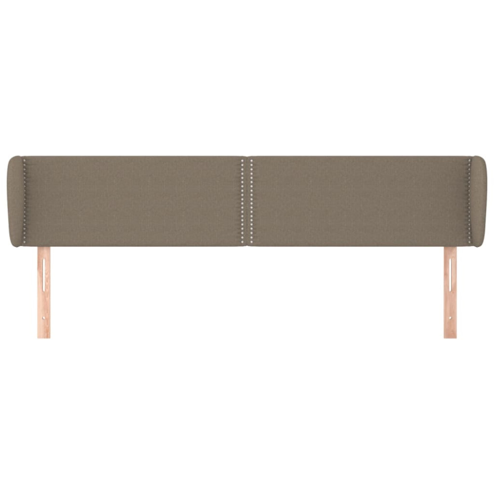 Produktbild för Sänggavel med kanter taupe 203x23x78/88 cm tyg