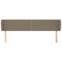 Produktbild för Sänggavel med kanter taupe 203x23x78/88 cm tyg