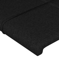 Produktbild för Sänggavel med kanter svart 103x23x78/88 cm tyg