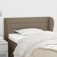Produktbild för Sänggavel med kanter taupe 83x23x78/88 cm tyg