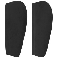 Produktbild för Sänggavel med kanter svart 103x23x78/88 cm sammet