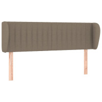 Produktbild för Sänggavel med kanter taupe 147x23x78/88 cm tyg