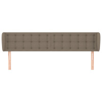 Produktbild för Sänggavel med kanter taupe 183x23x78/88 cm tyg