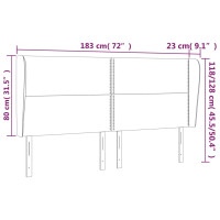 Produktbild för Sänggavel med kanter mörkgrön 183x23x118/128 cm sammet