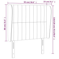 Produktbild för Sänggavel med kanter mörkgrön 93x23x118/128 cm sammet