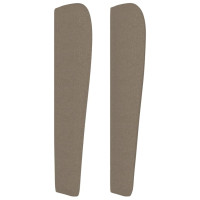 Produktbild för Sänggavel med kanter taupe 93x23x118/128 cm tyg