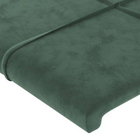 Produktbild för Sänggavel med kanter mörkgrön 93x16x78/88 cm sammet