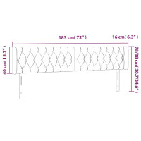 Produktbild för Sänggavel med kanter mörkgrön 183x16x78/88 cm sammet