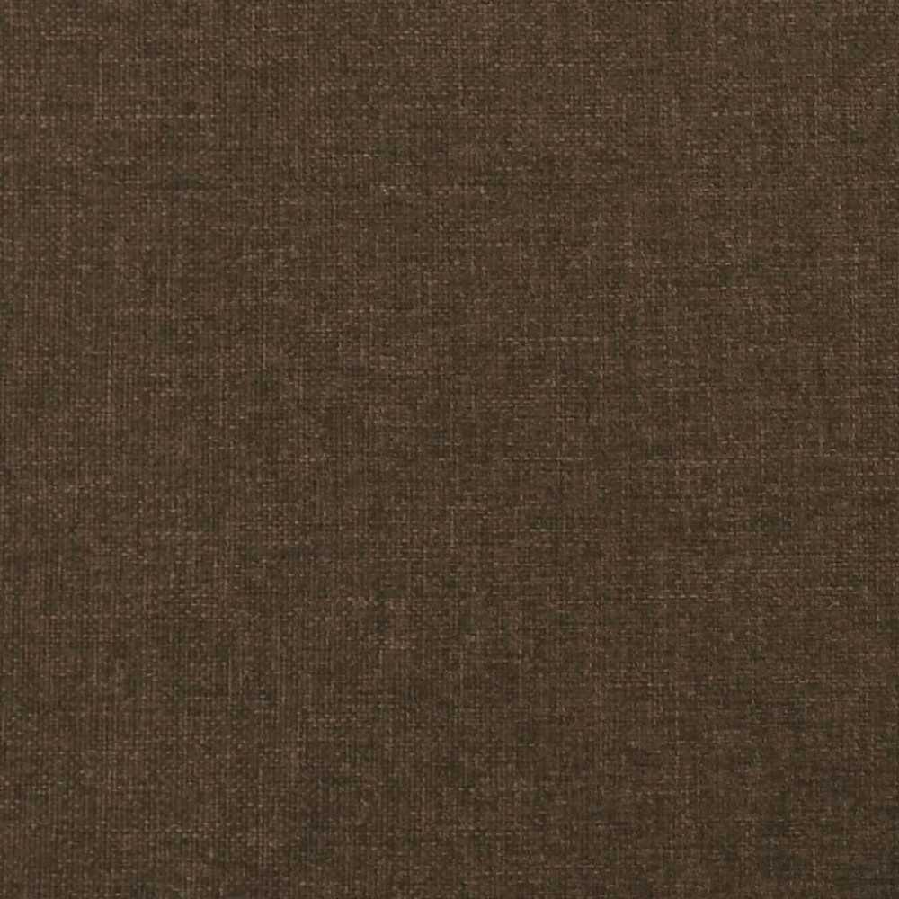 Produktbild för Sänggavel med kanter mörkbrun 83x16x118/128 cm tyg