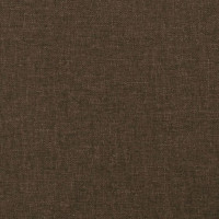 Produktbild för Sänggavel med kanter mörkbrun 83x16x118/128 cm tyg