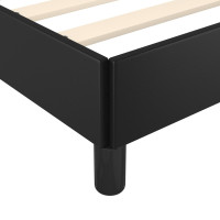 Produktbild för Sängram med huvudgavel svart 90x200 cm konstläder