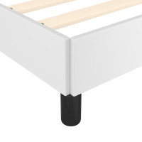 Produktbild för Sängram med huvudgavel vit 100x200 cm konstläder