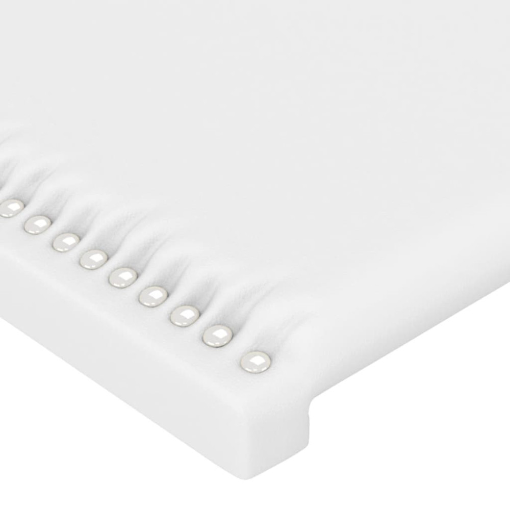 Produktbild för Sängram med huvudgavel vit 100x200 cm konstläder