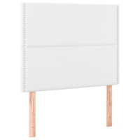 Produktbild för Sängram med huvudgavel vit 120x200 cm konstläder