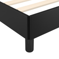 Produktbild för Sängram med huvudgavel svart 140x200 cm konstläder