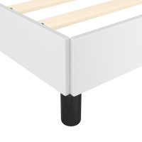 Produktbild för Sängram med huvudgavel vit 200x200 cm konstläder