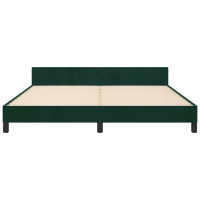 Produktbild för Sängram utan madrass mörkgrön 160x200 cm sammet