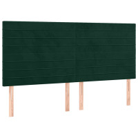 Produktbild för Sängram utan madrass mörkgrön 160x200 cm sammet