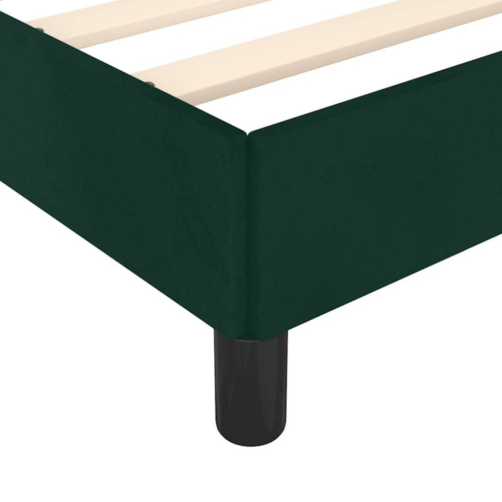Produktbild för Sängram utan madrass mörkgrön 160x200 cm sammet