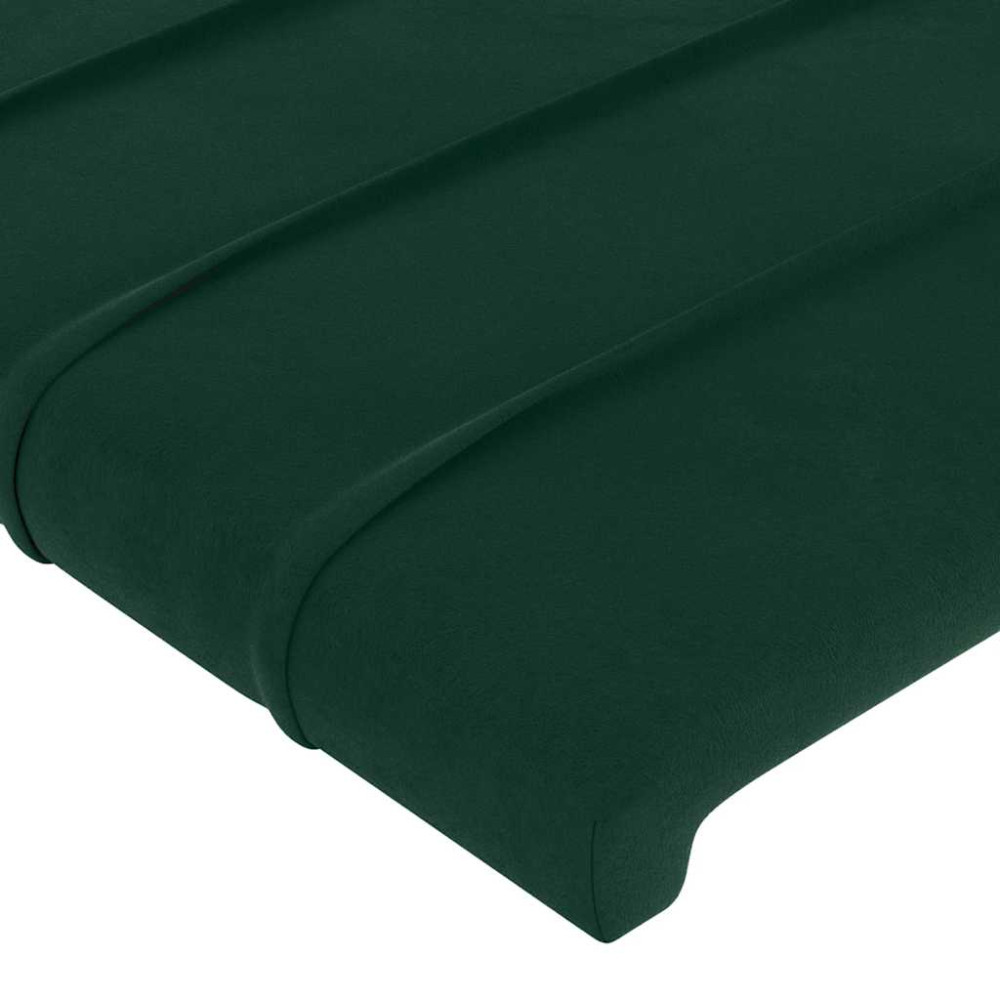 Produktbild för Sängram utan madrass mörkgrön 160x200 cm sammet