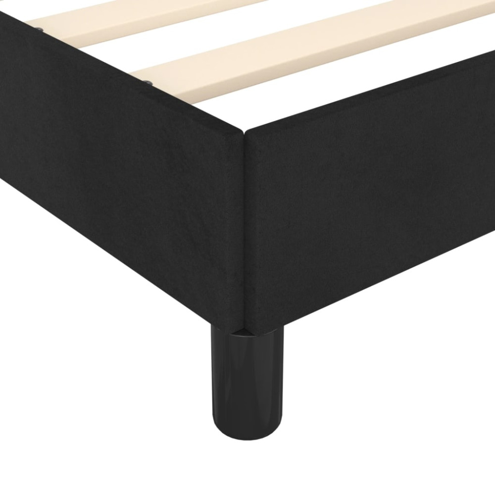 Produktbild för Sängram med huvudgavel svart 80x200 cm sammet