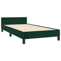 Produktbild för Sängram utan madrass mörkgrön 80x200 cm sammet