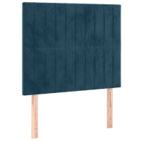 Produktbild för Sängram utan madrass mörkblå 80x200 cm sammet