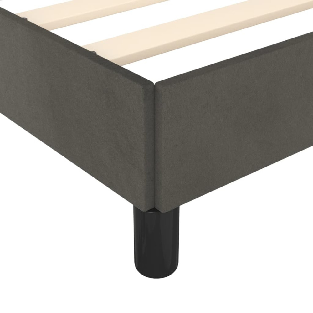 Produktbild för Sängram utan madrass mörkgrå 100x200 cm sammet