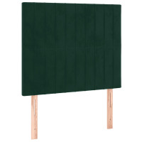 Produktbild för Sängram utan madrass mörkgrön 100x200 cm sammet