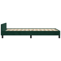 Produktbild för Sängram utan madrass mörkgrön 100x200 cm sammet