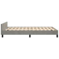 Produktbild för Sängram utan madrass ljusgrå 120x200 cm sammet