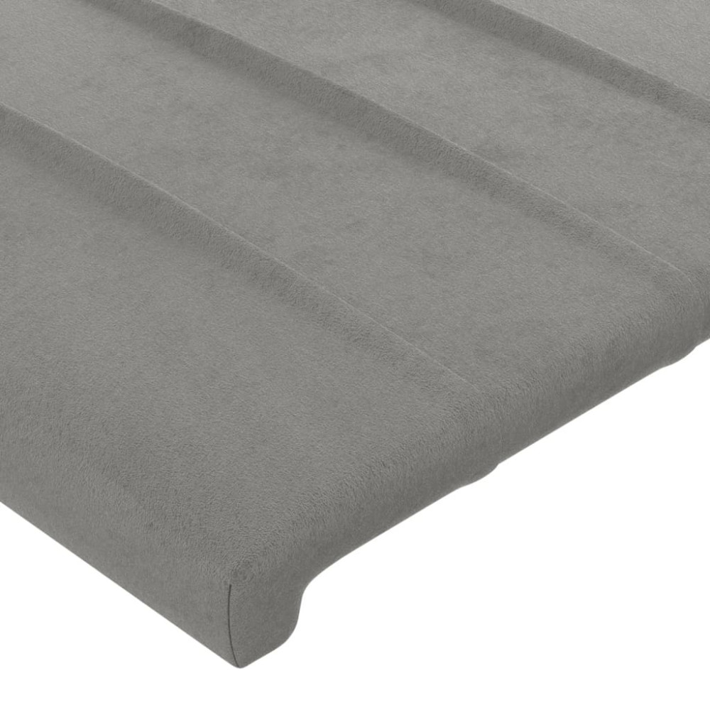 Produktbild för Sängram utan madrass ljusgrå 120x200 cm sammet