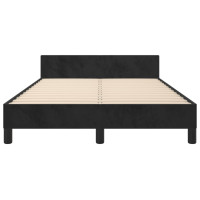 Produktbild för Sängram utan madrass svart 120x200 cm sammet