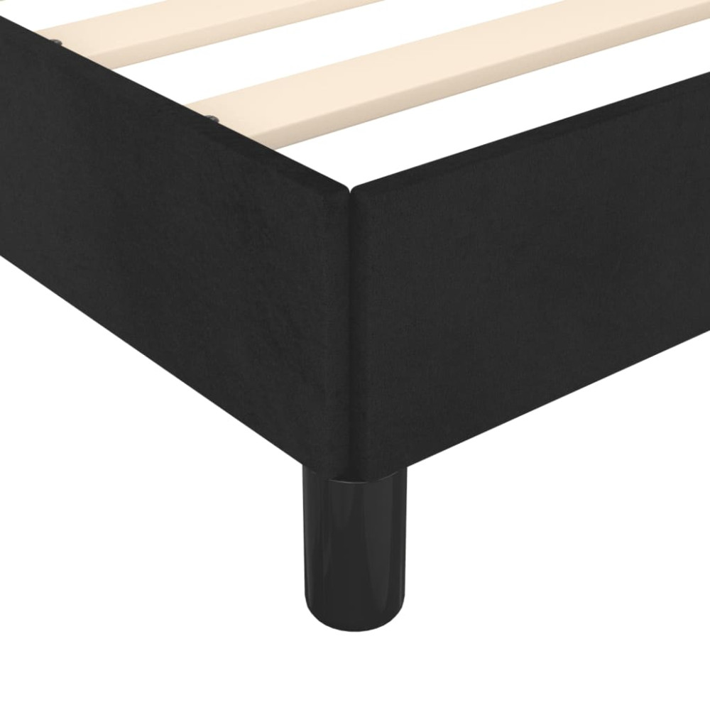 Produktbild för Sängram utan madrass svart 120x200 cm sammet