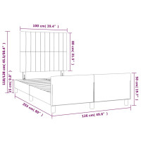 Produktbild för Sängram utan madrass mörkgrön 120x200 cm sammet