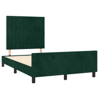 Produktbild för Sängram utan madrass mörkgrön 120x200 cm sammet