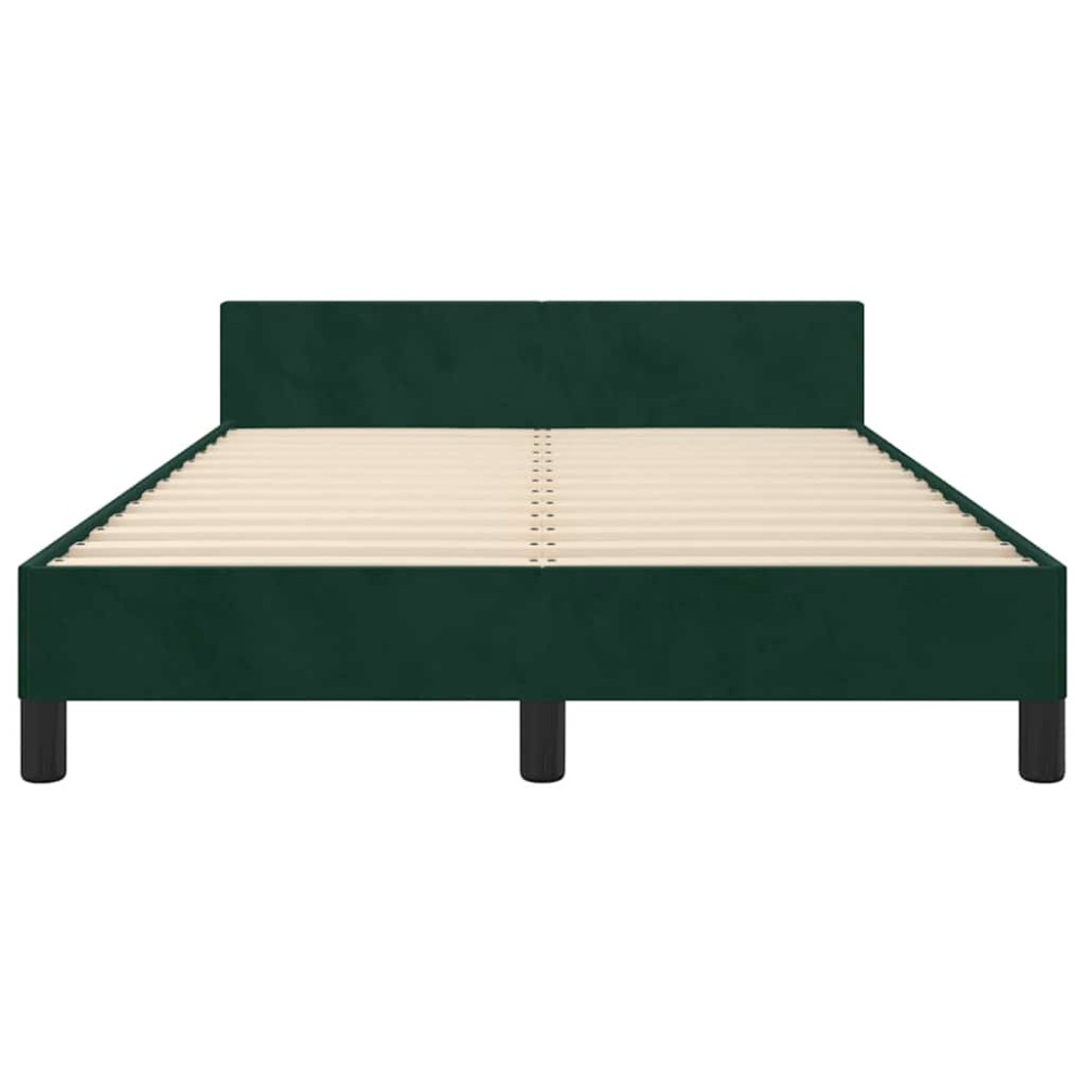 Produktbild för Sängram utan madrass mörkgrön 120x200 cm sammet