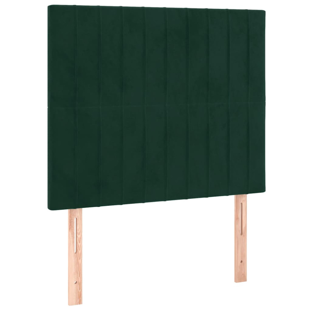 Produktbild för Sängram utan madrass mörkgrön 120x200 cm sammet