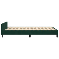 Produktbild för Sängram utan madrass mörkgrön 120x200 cm sammet