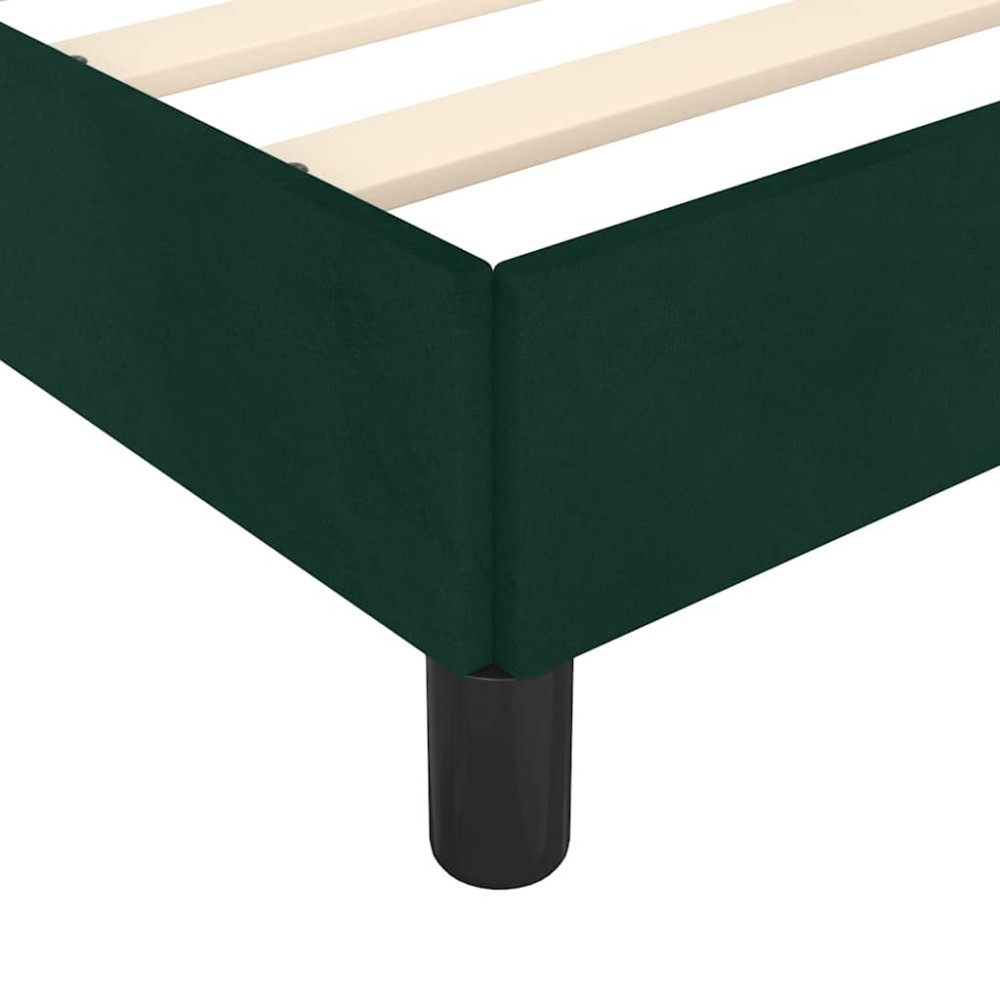 Produktbild för Sängram utan madrass mörkgrön 120x200 cm sammet