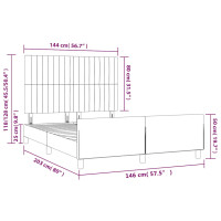 Produktbild för Sängram utan madrass mörkgrön 140x200 cm sammet