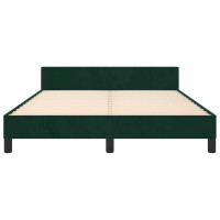 Produktbild för Sängram utan madrass mörkgrön 140x200 cm sammet