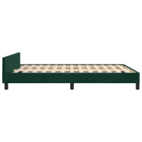 Produktbild för Sängram utan madrass mörkgrön 140x200 cm sammet