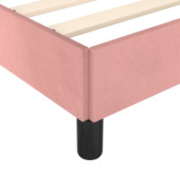 Produktbild för Sängram med huvudgavel rosa 160x200 cm sammet