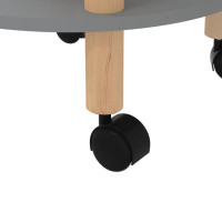 Produktbild för Vagn med 3 hyllplan grå 38x38x82cm konstruerat trä&massiv furu