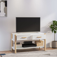 Produktbild för Tv-bänk vit 82x38x45 cm konstruerat trä