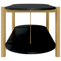 Produktbild för Soffbord svart 110x48x40 cm konstruerat trä