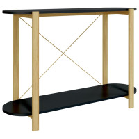 Produktbild för Konsolbord svart 110x38x75 cm konstruerat trä